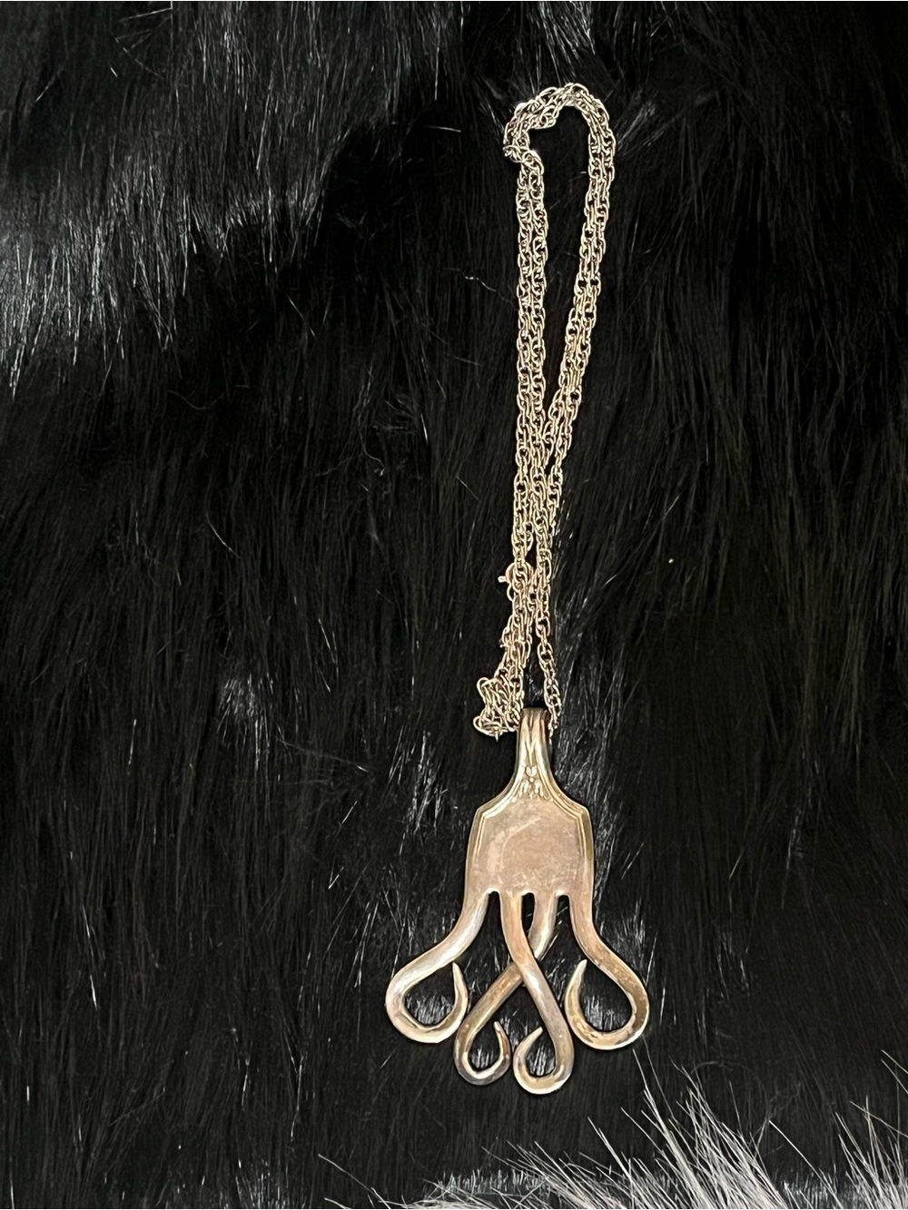 Curved Fork Necklace
